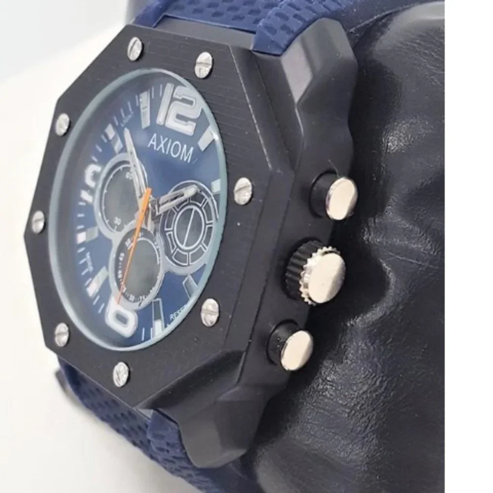 AXIOM Black & Blue Chronograph Men's Watch